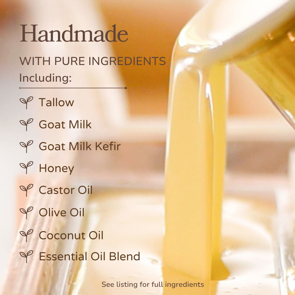 Lavender + Mint Handmade Tallow and Goat Milk Soap Bar