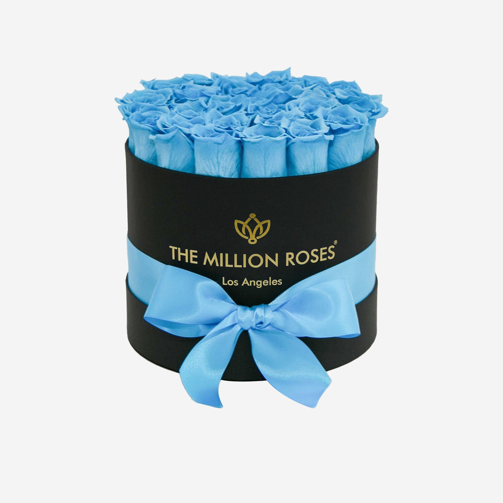 Classic Black Box | Light Blue Roses