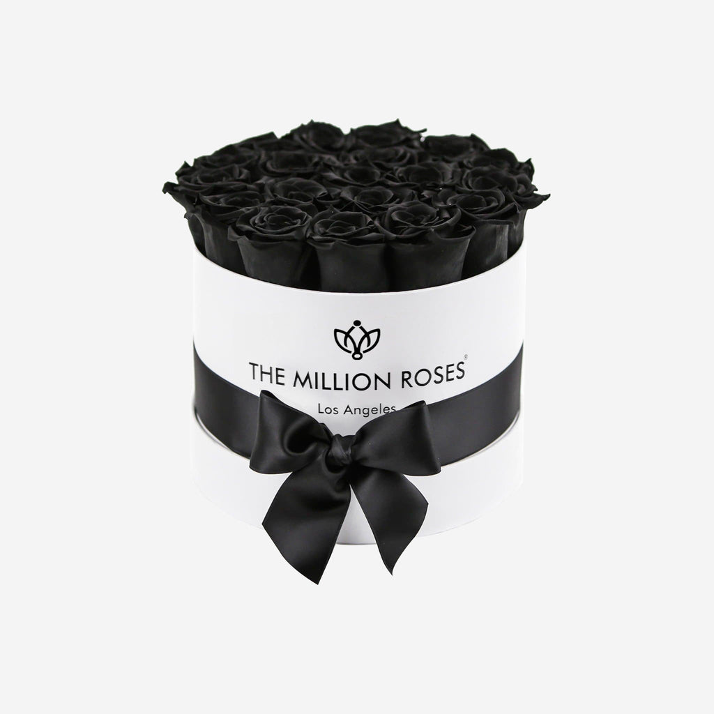 Classic White Box | Black Roses