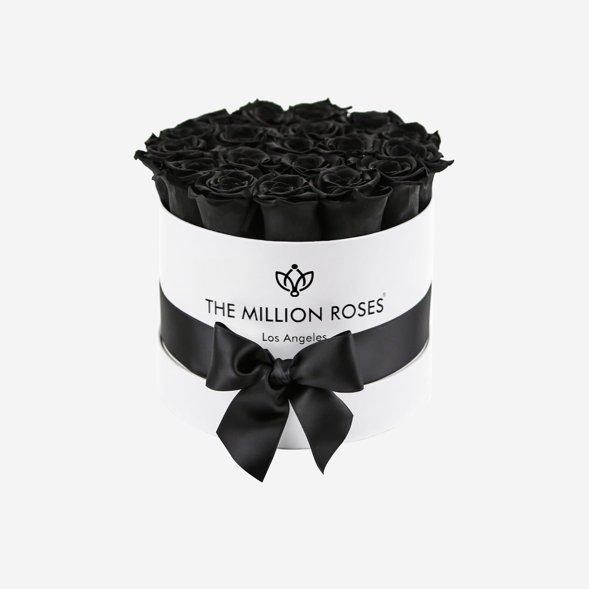 Classic White Box | Black Roses