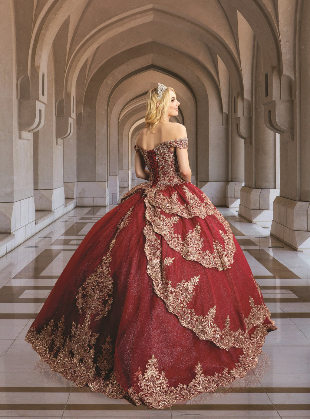 (LIVE 86) Beautiful Quinceanera Dress w/ Flower Design for Special Occasions