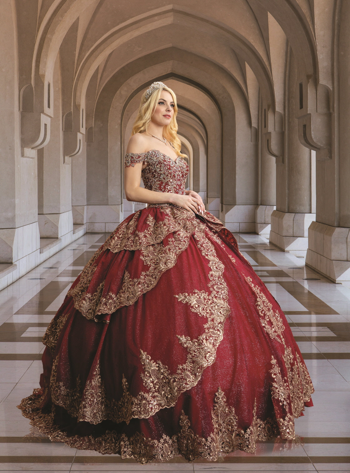 (LIVE 86) Beautiful Quinceanera Dress w/ Flower Design for Special Occasions