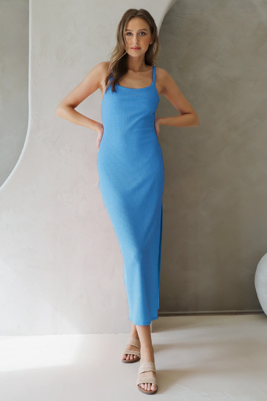 Ribbed Knit Cami Dress