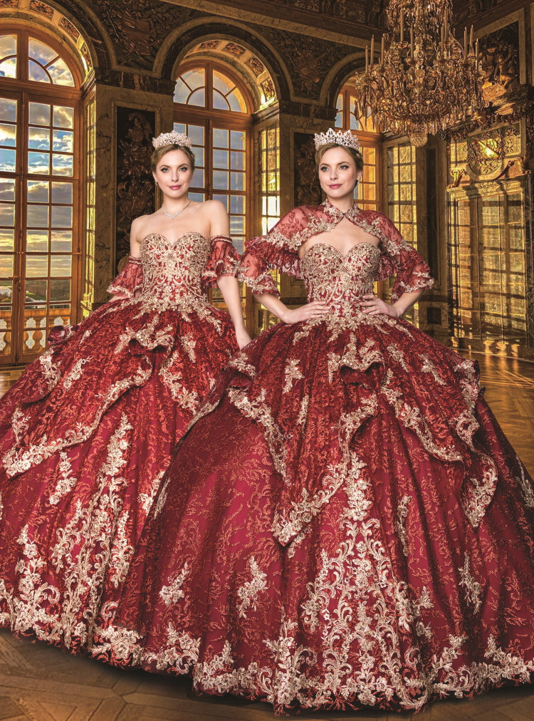 Quinceanera Ball Gown Dress ROYAL/GOLD BG/GOLD