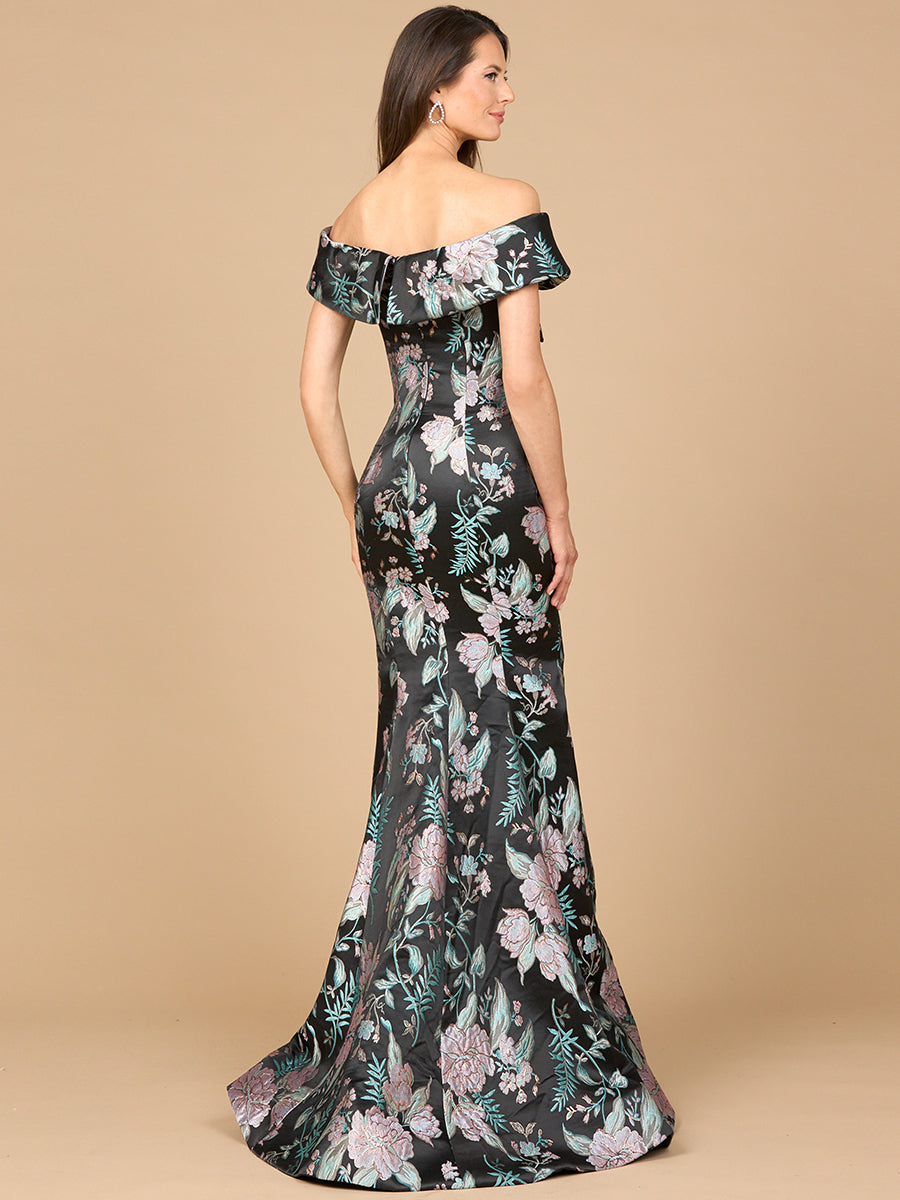 Fitted, Mermaid Brocade Gown