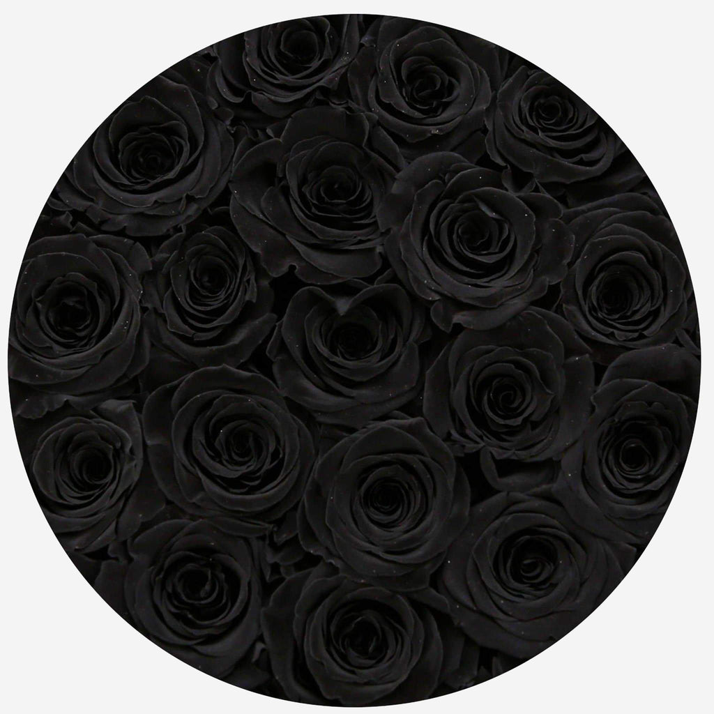 Classic White Box | Black Roses