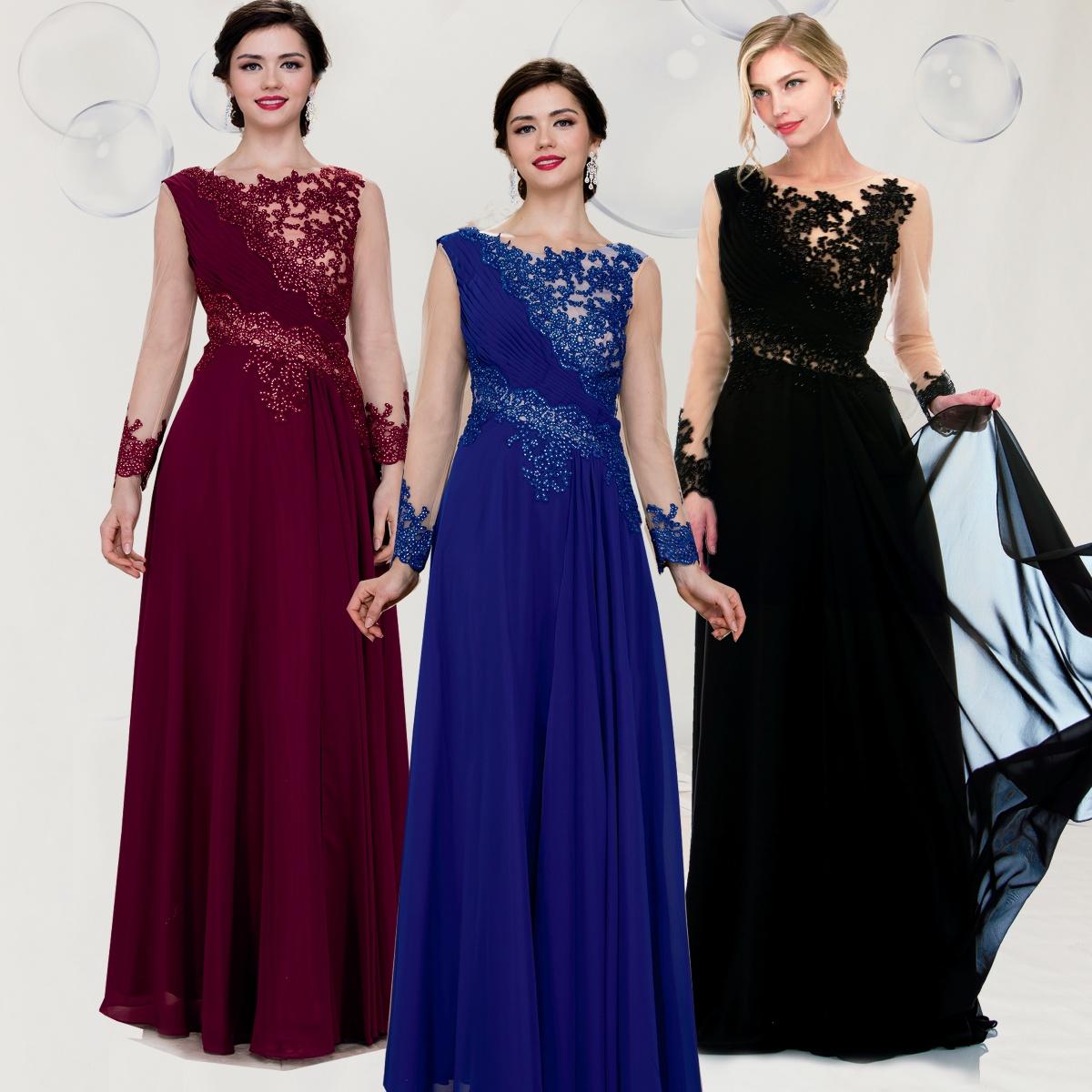 A beautiful gown, off-shoulder, reveals noble air.