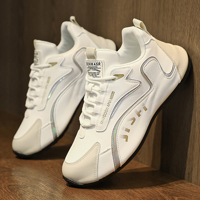 Mandotos Colorblock Lace Up Sneakers For Men Breathable Low Top Running And Walking Shoes