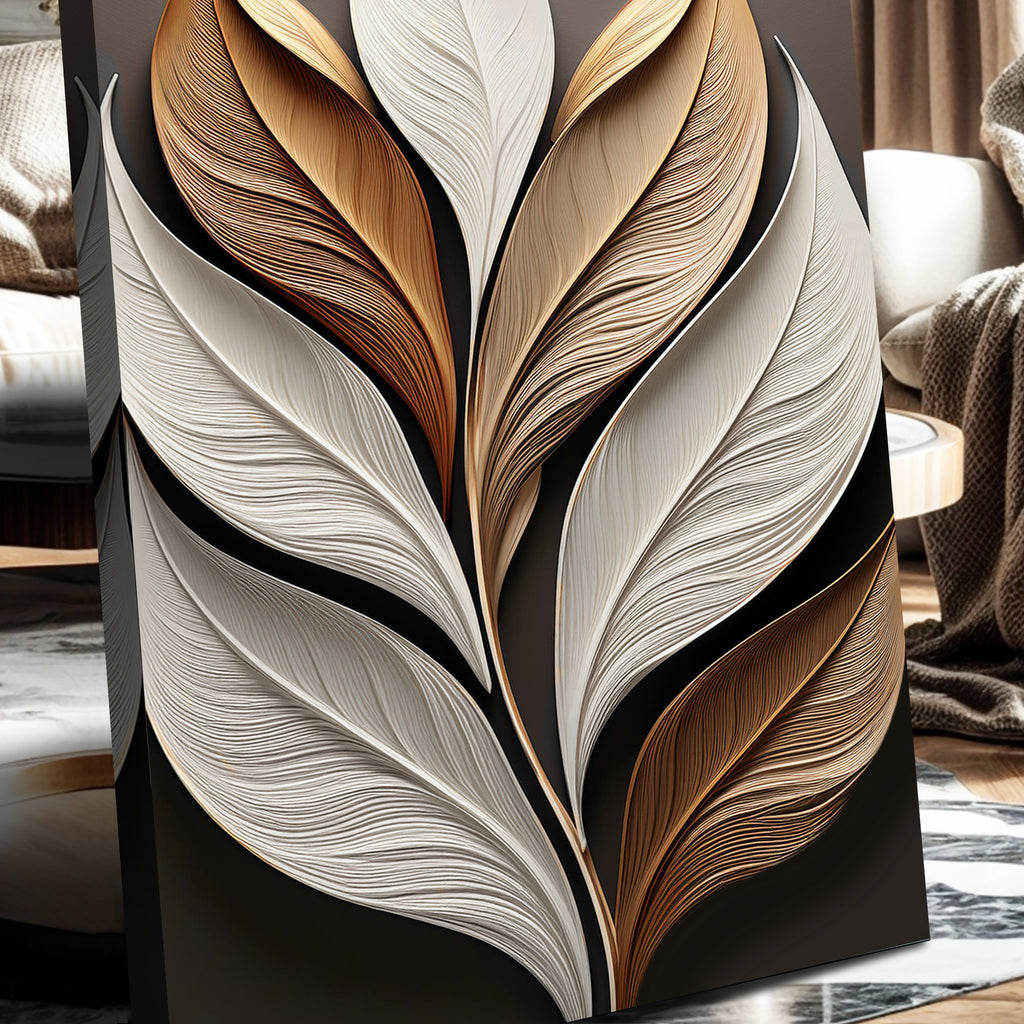 Elegant 3D Leaf Wall Art
