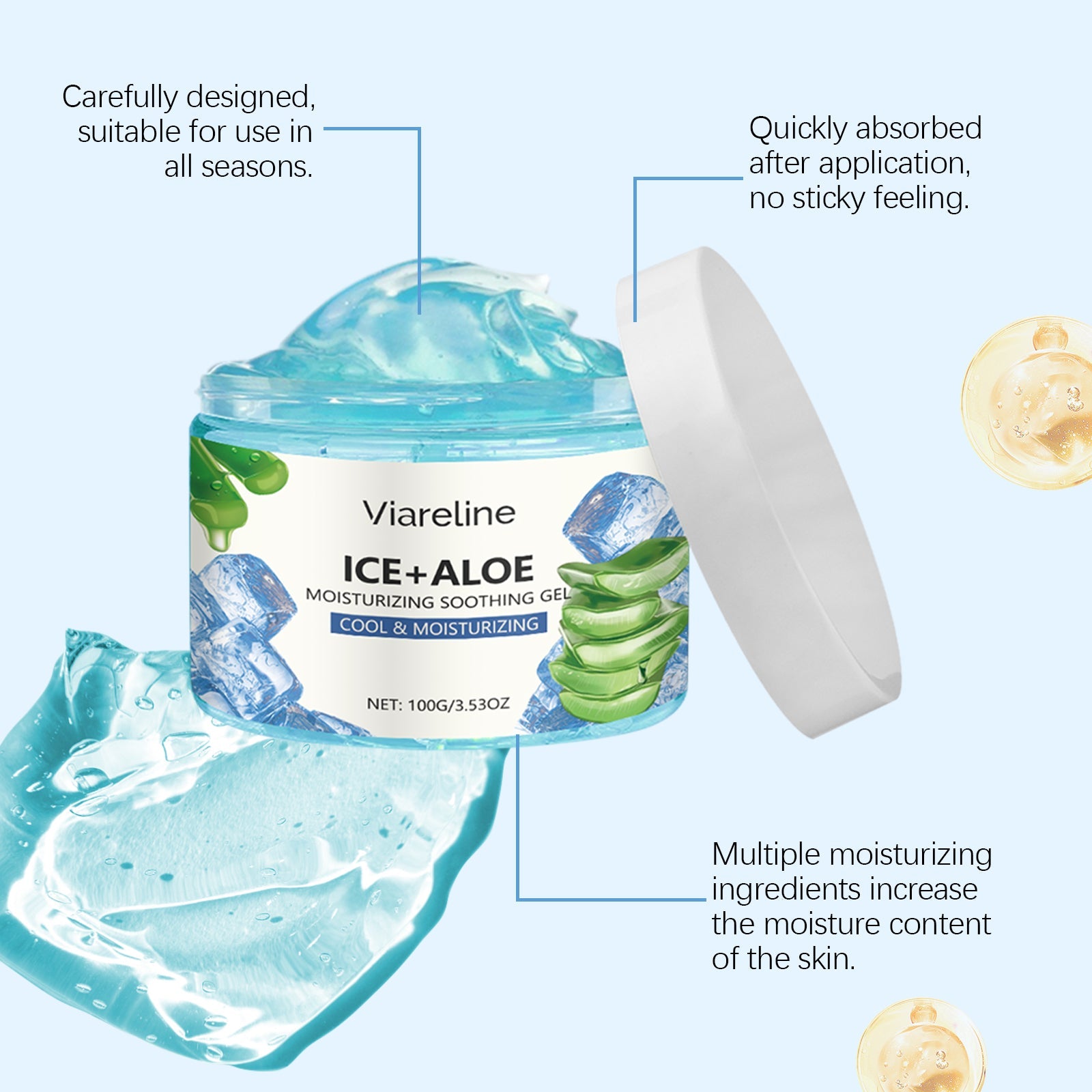 Aloe Vera Moisturizing Gel Moisturizing Face Essence Repair After Sun Facial Care