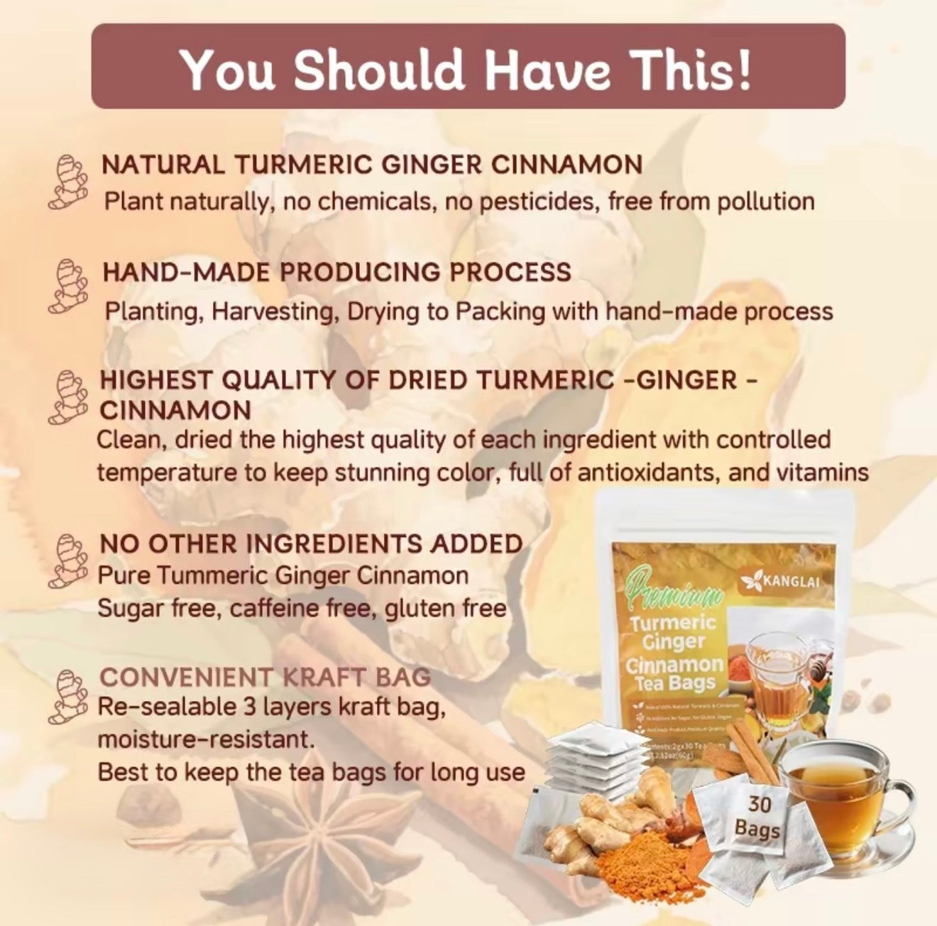 GoldenSpice Turmeric Tea