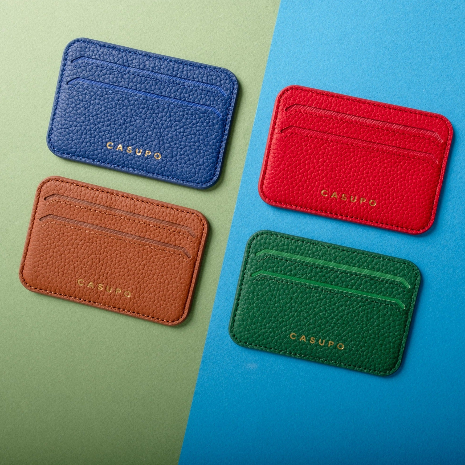 Mag Safe Leather Wallet with RFID - Red