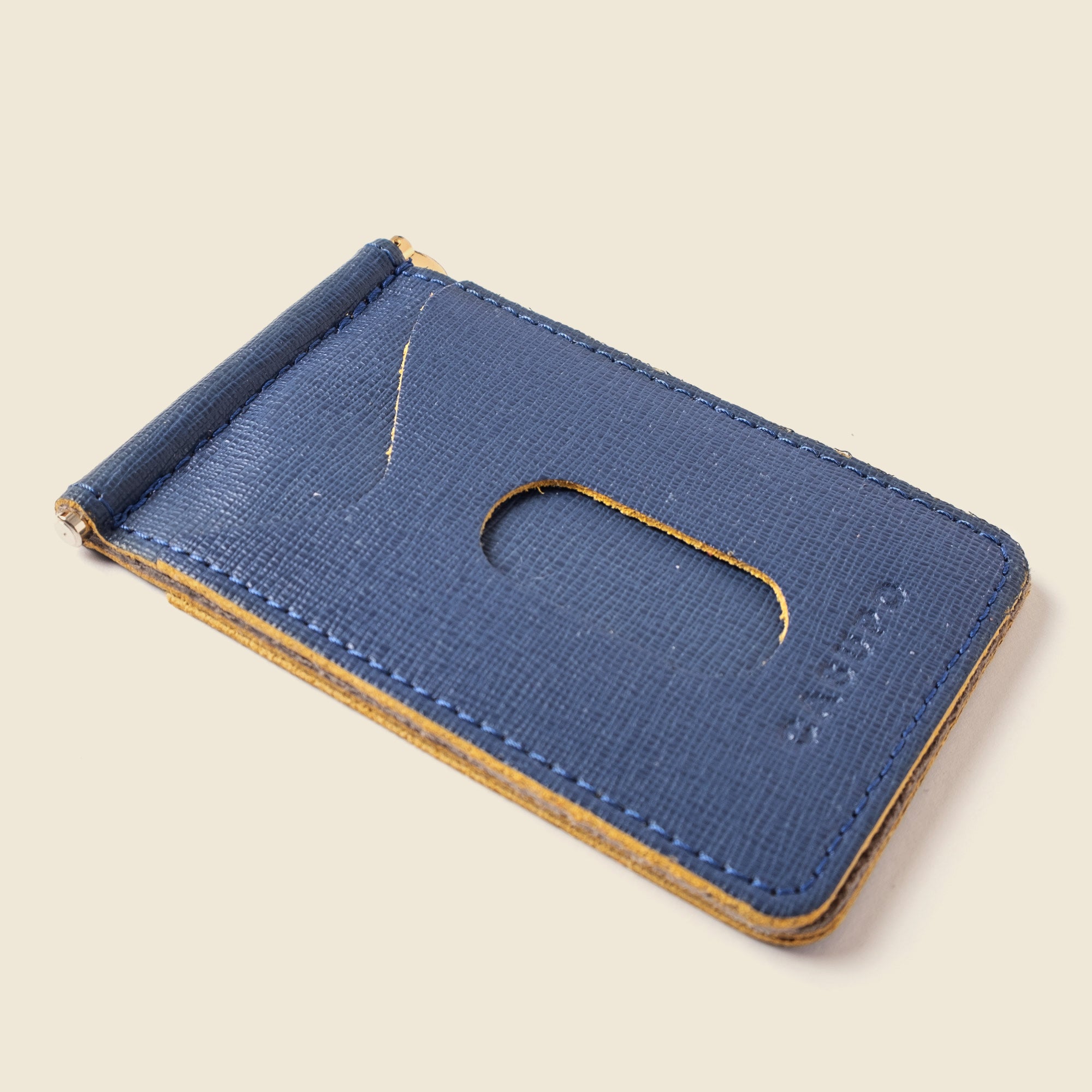 Money Clip Wallet - Blue / Yellow