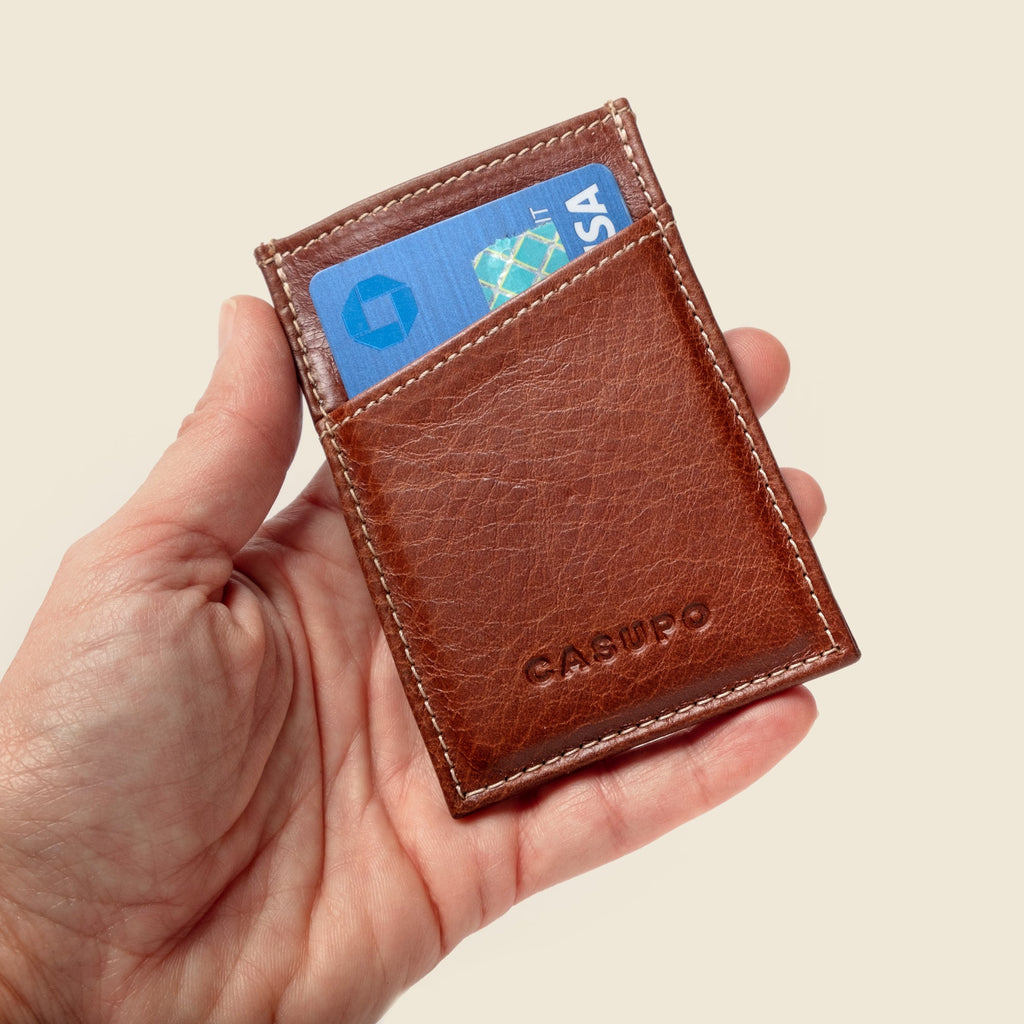 Minimalist Wallet with RFID Protection - Chocolate