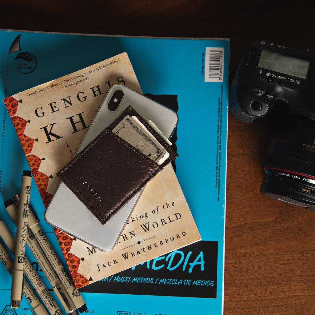 Minimalist Wallet with RFID Protection - Black