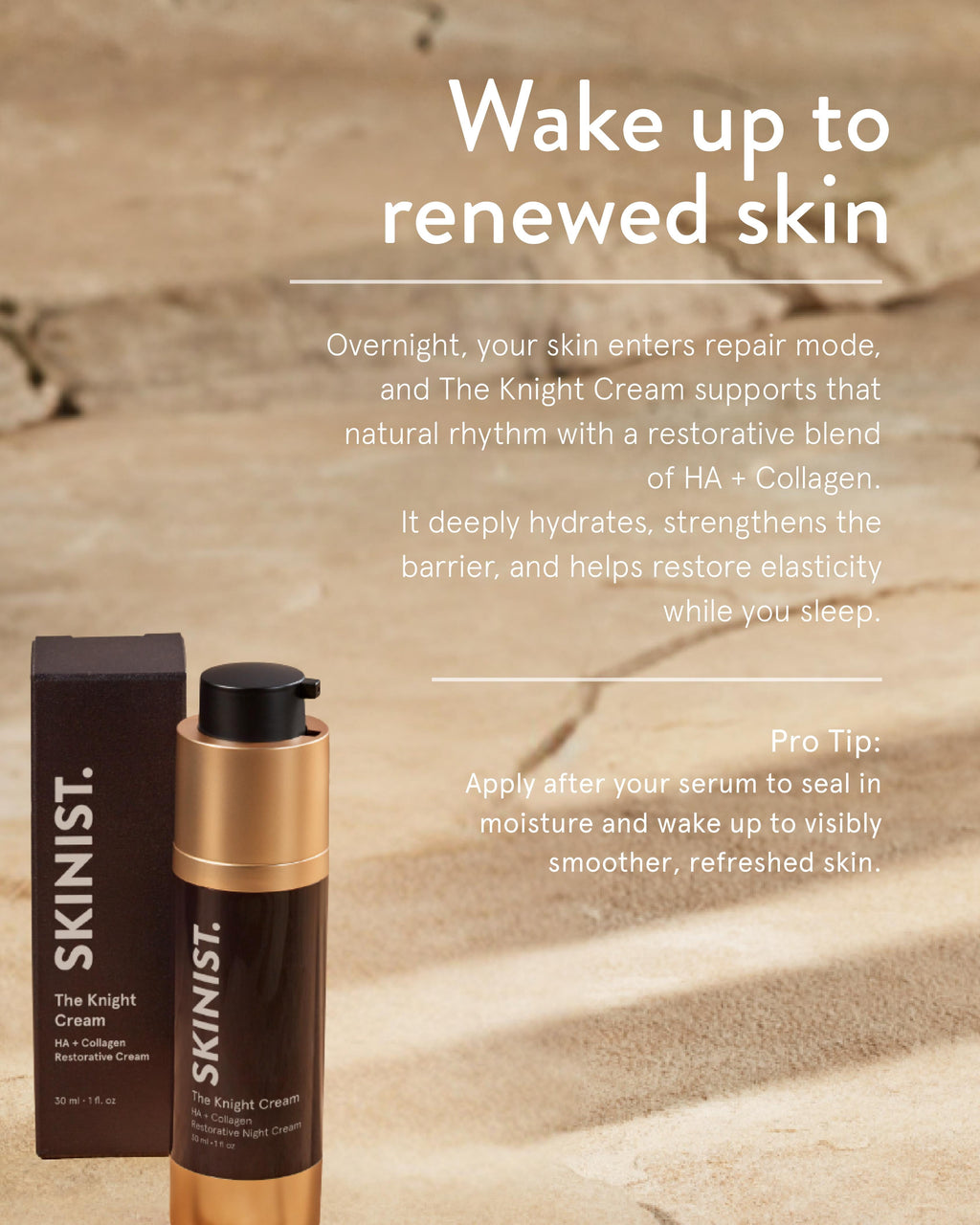 The Knight Cream: Ultra-Moisturizing Night Cream with Hyaluronic Acid and Peptides