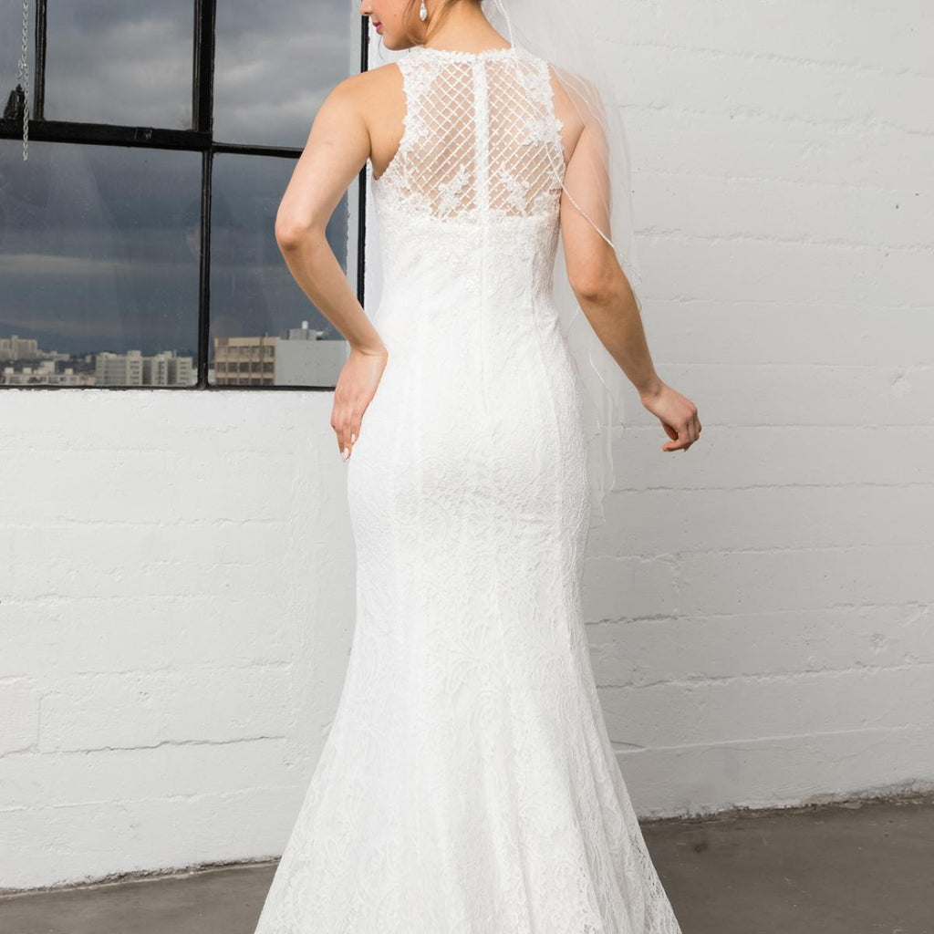 Gowns on, mermaid style, fashionable presence.