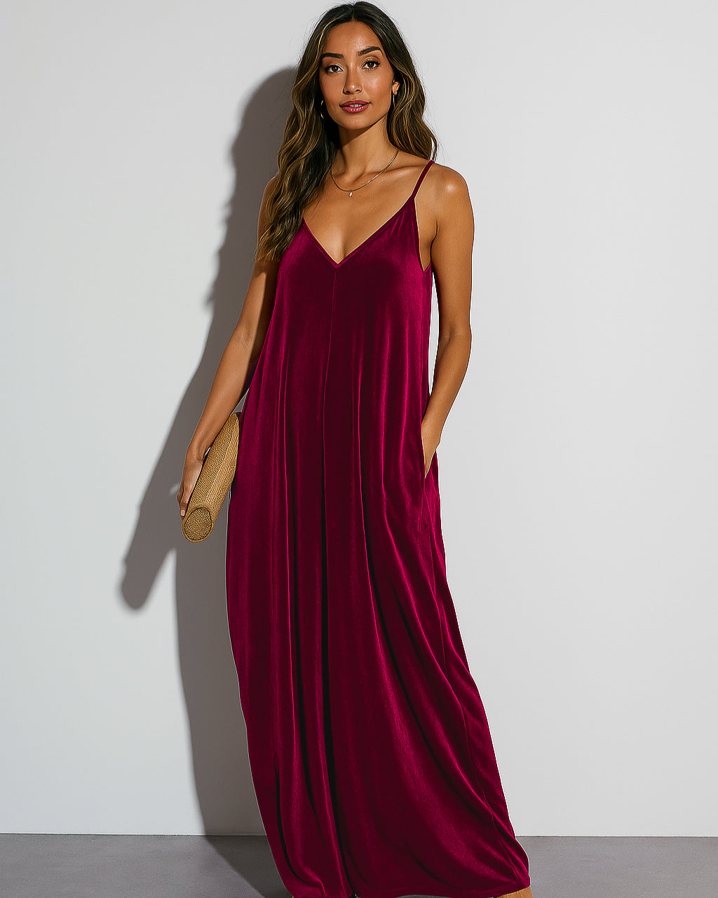 Goddess Gown - Crimson Velvet
