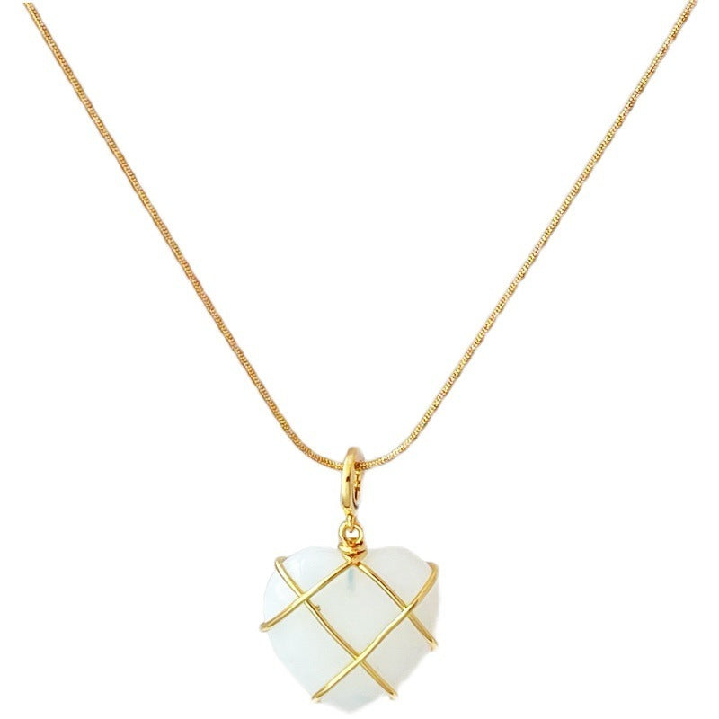 Fashion Moonstone Necklace - Cartoon Princess Love Girl Jewelry