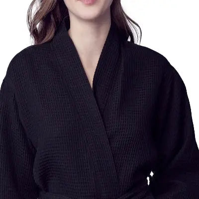 Knee-Length Waffle Robe for Women