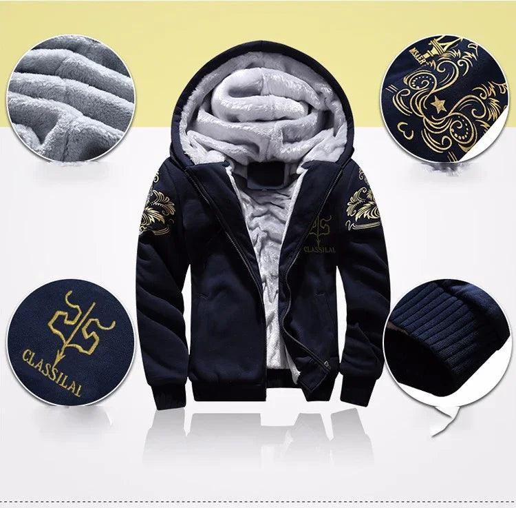 Men's Winter Sports Set: Stylish, Warm 2-Piece Ensemble for Outdoor Adventures