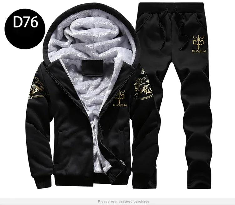 Men's Winter Sports Set: Stylish, Warm 2-Piece Ensemble for Outdoor Adventures