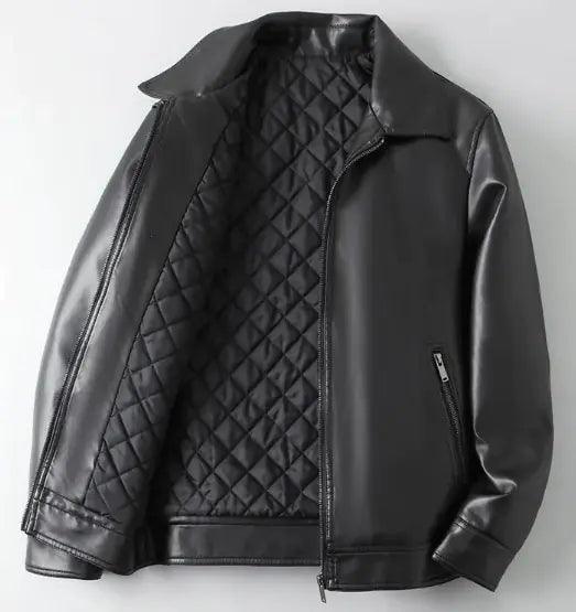 Men's Autumn-Winter Leather Sports Jacket