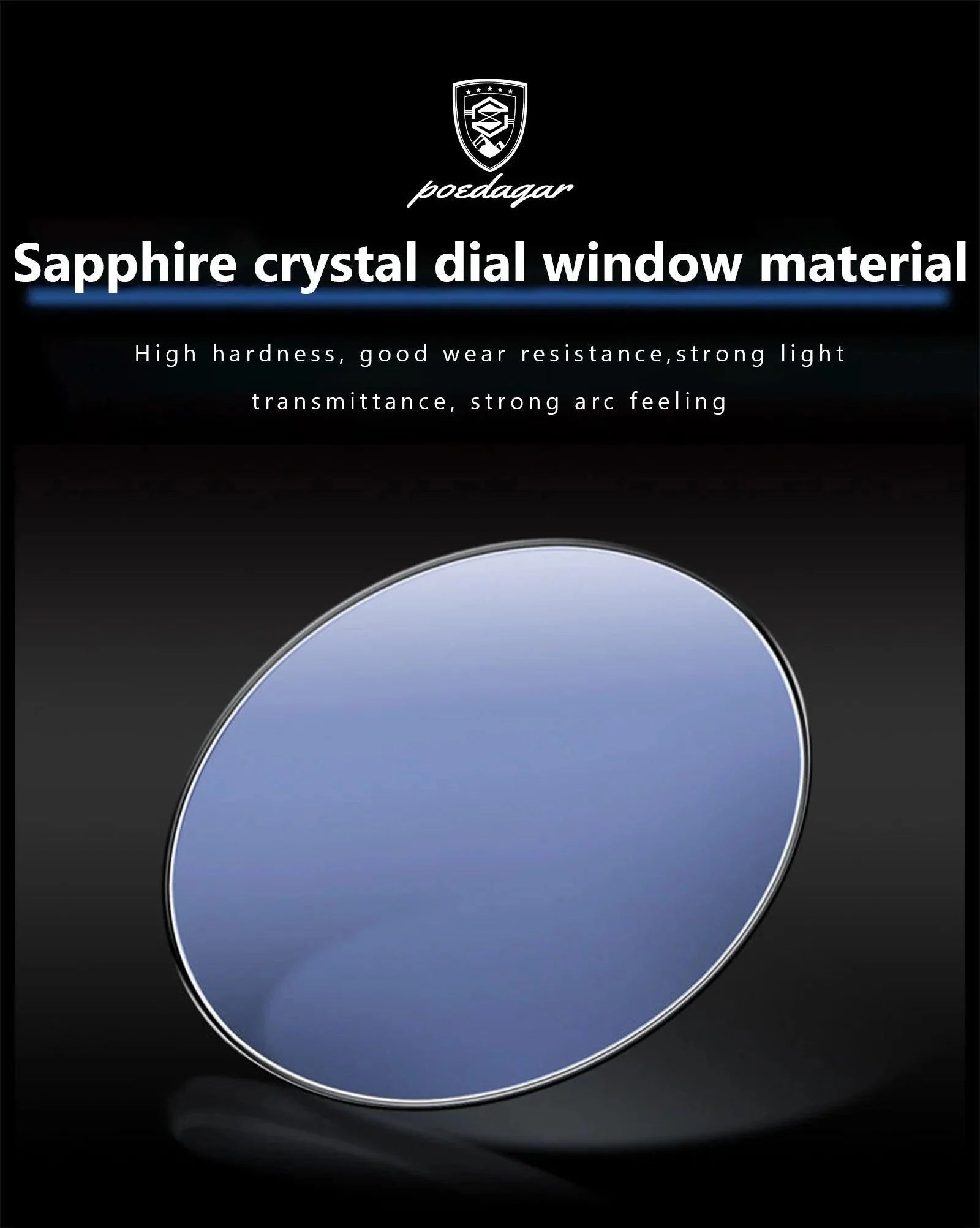 POEDAGAR Luxury Men's Chronograph Watch - Waterproof, Luminous, Leather Strap